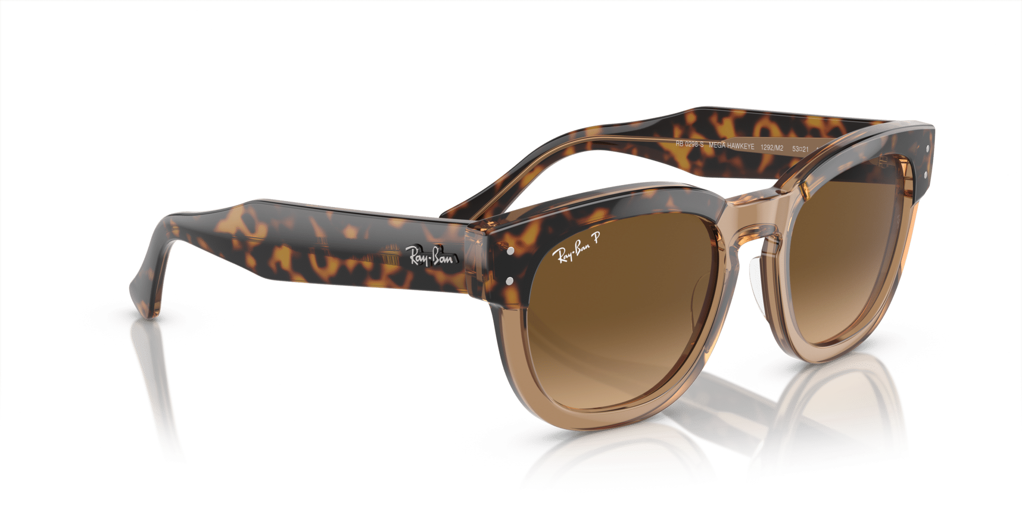 Ray-Ban Mega Hawkeye 0RB0298S-1292M2 - Bruin (Gepolariseerd)